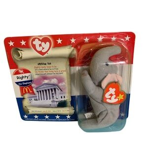Righty the elephant beanie baby  brand new